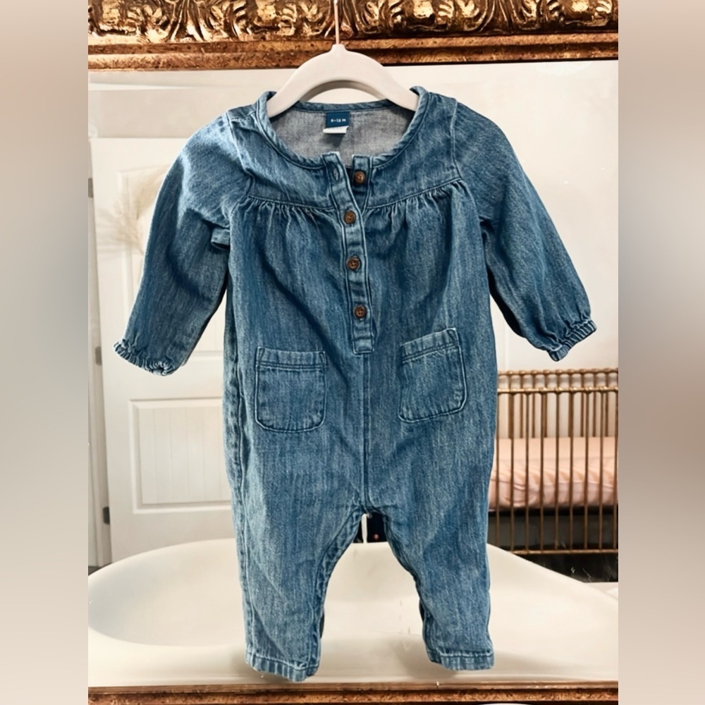 Old Navy 6-9 month denim romper